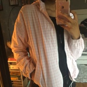 pink checkered jacket